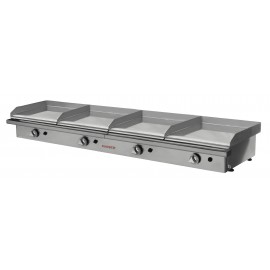Plancha gas cuádruple placa de 40 cromo duro 