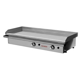 Plancha gas 100 cromo duro 15 mm con 2 válvulas