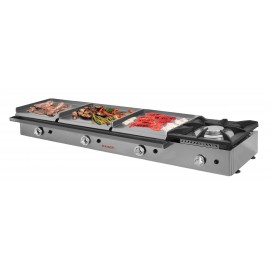 plancha a gas triple placa de 40 de acero laminado con fogón