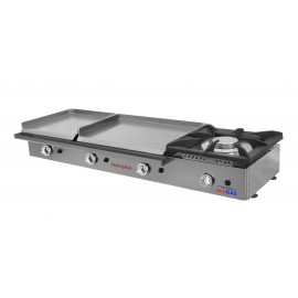 Plancha ecogas 60+40 acero laminado con fogón